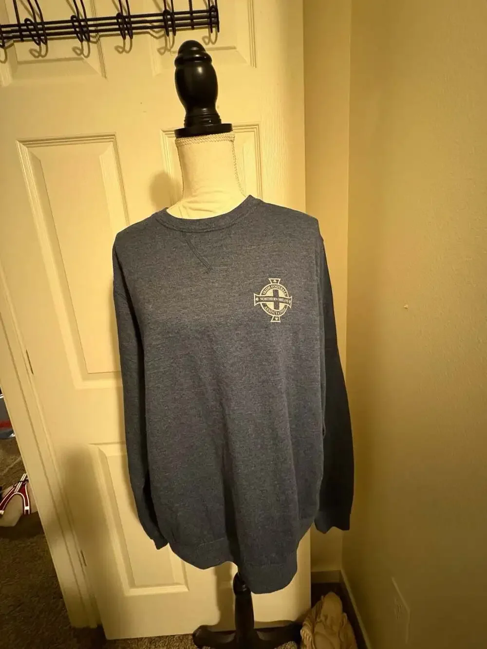 Irish Football Association Northern Ireland Heather Blue Crewneck Sweatshirt